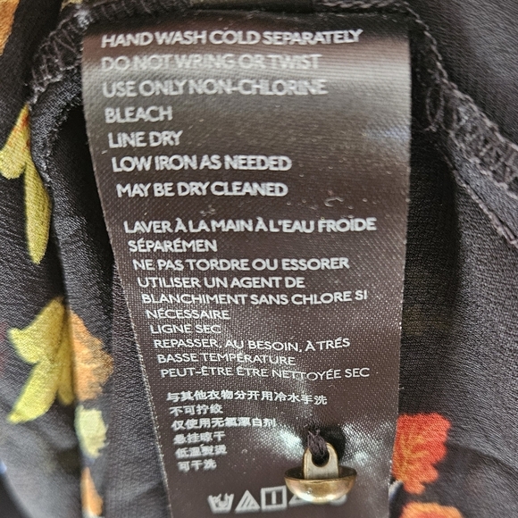 Anthropologie Jamison Ruffled Tunic – Black Floral – Size S – NWT (Repair Needed - Picture 11 of 13